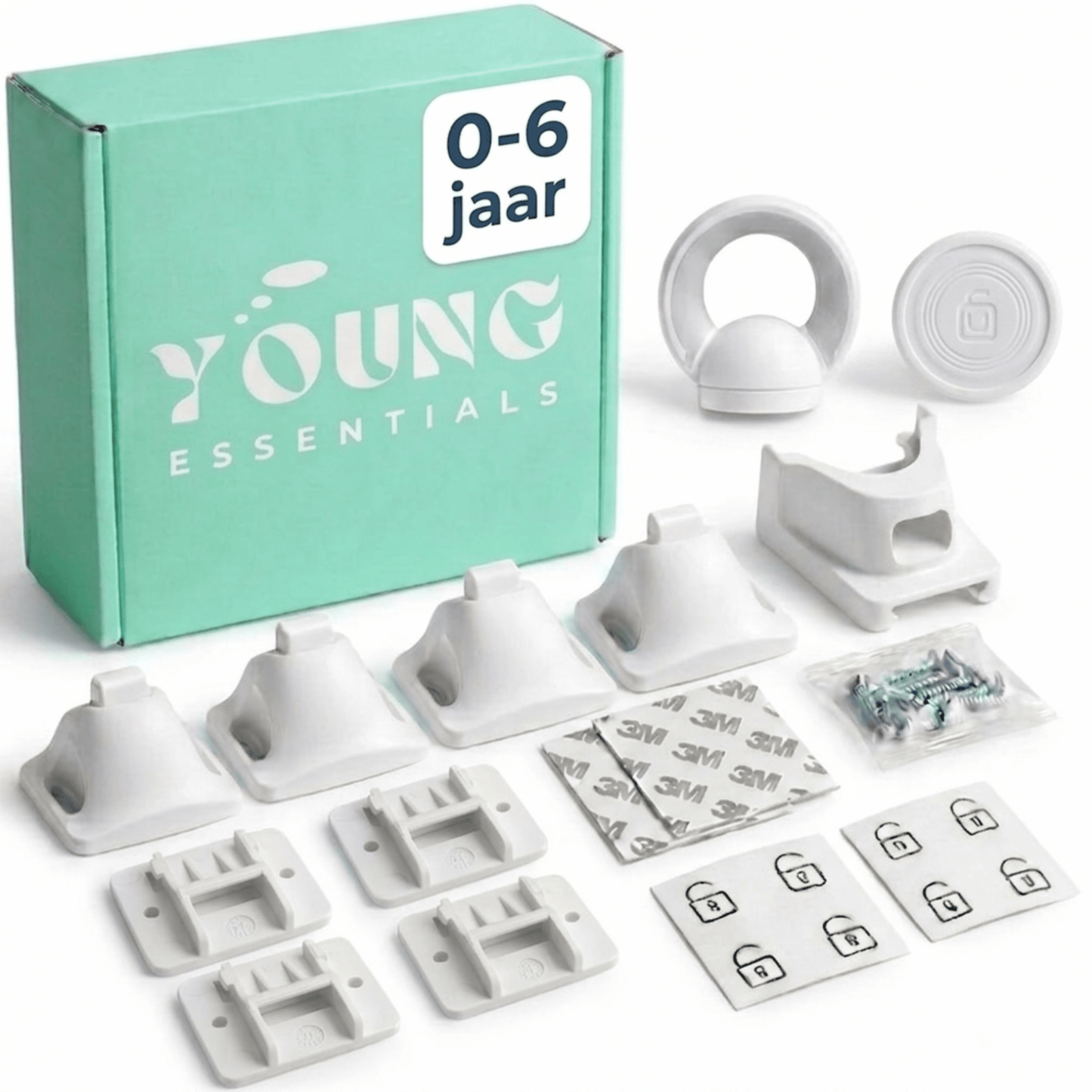 Young Essentials Magnetische Kindersloten – Set van 4