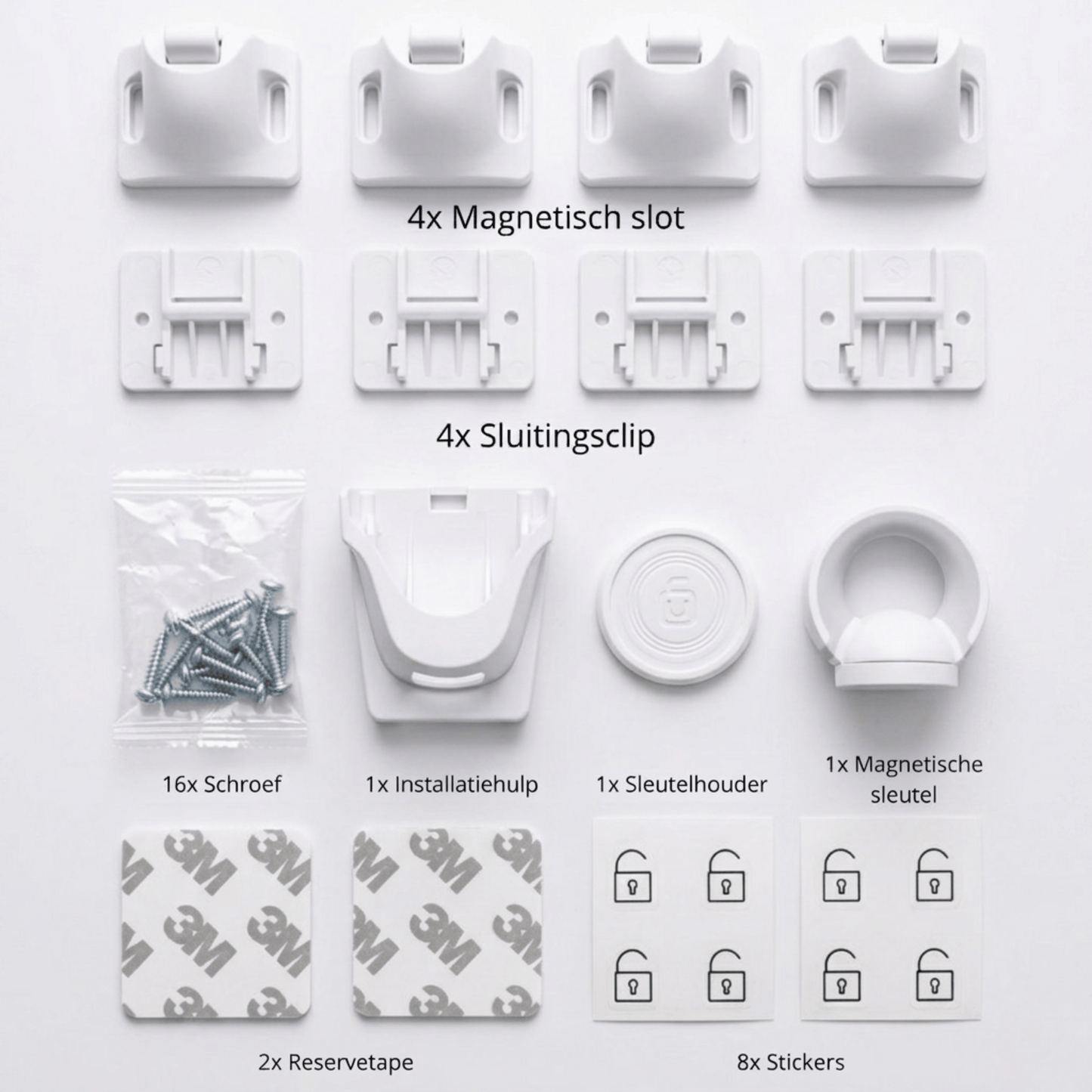 Young Essentials Magnetische Kindersloten – Set van 4